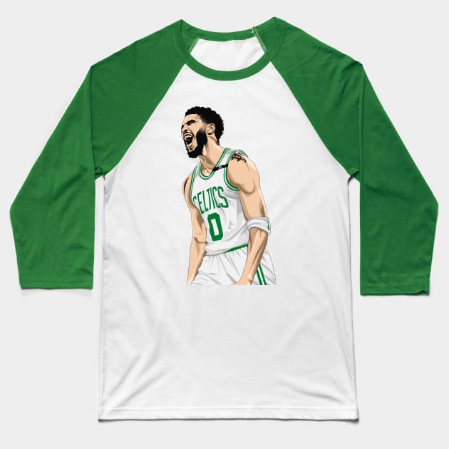 Jayson Tatum Boston Celtics Baseball T-Shirt by knnthmrctn